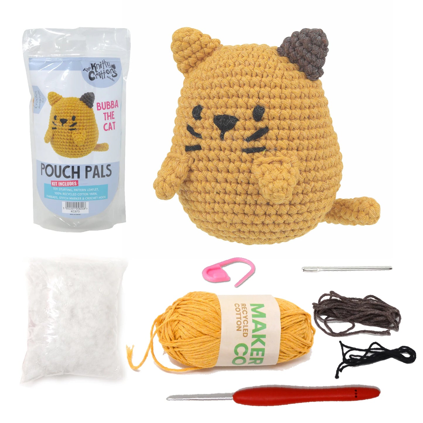 Knitty Critters - Pouch Pals II - Bubba The Cat