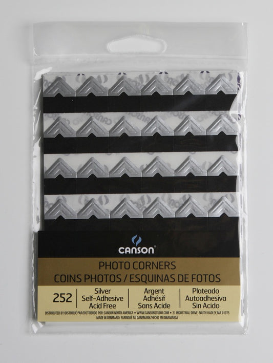Self Adhesive Photo Corners, Silver