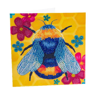 Craft Buddy "Floral Bumblebee" Crystal Art Card Kit