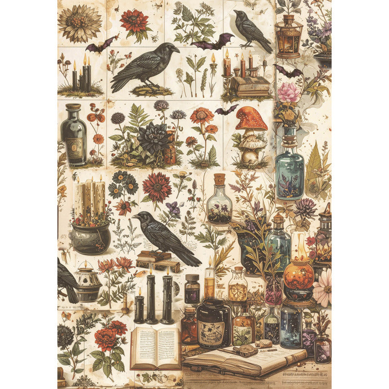 A5 Rice Paper Art Set, Dark Academia (8pc)