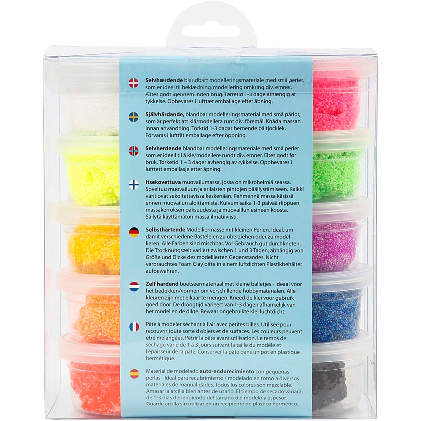 "CREATIV COMPANY Foam Clay® 22.5cm x 17cm x 7.75cm (8.85in x 6.7in x 3in) - assorted colours, 10 x 35 g"