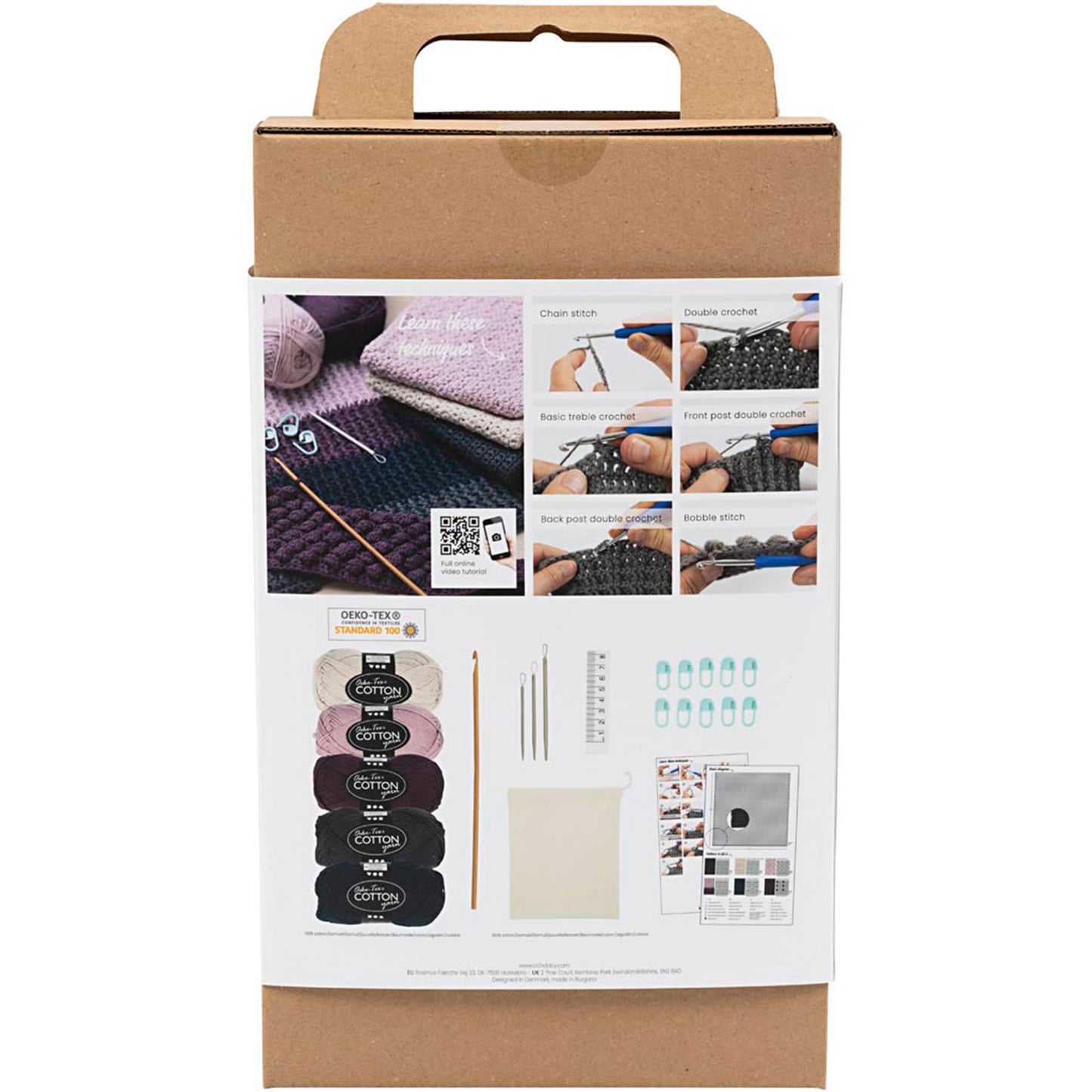 CREATIV COMPANY Crochet Starter Craft Kit 18.6cm x 5cm x 31.4cm (7.32in x 1.96in x 12.36in)