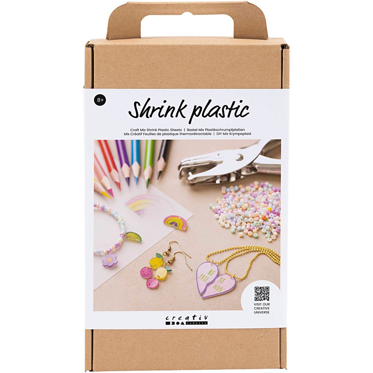 CREATIV COMPANY Craft Mix Shrink Plastic Sheets 18.6cm x 5cm x 13.2cm (7.32in x 1.96in x 5.19in) - Jewellery