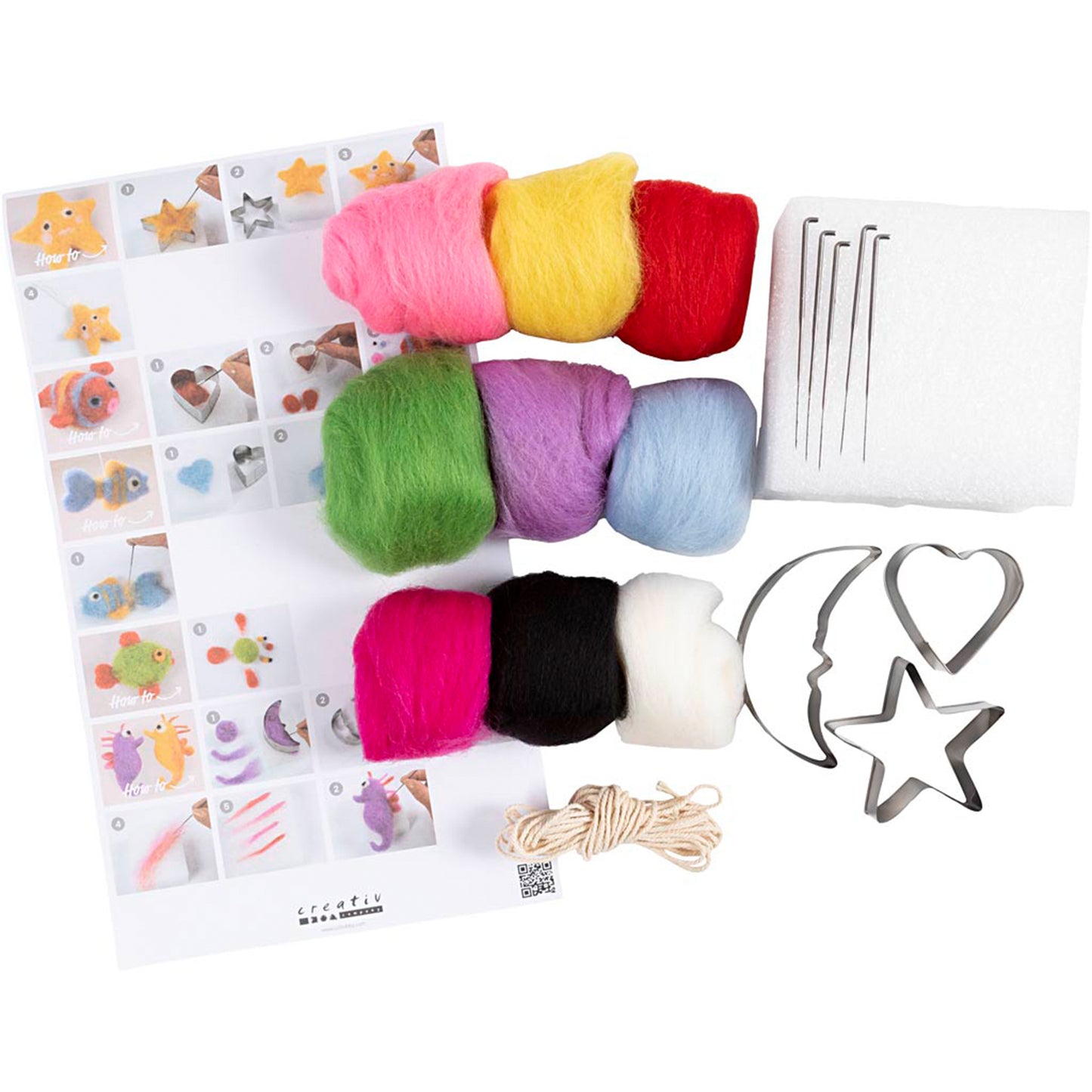 CREATIV COMPANY Craft Mix Shrink Plastic Sheets 18CREATIV COMPANY Needle Felting Craft Kit 18.6cm x 5cm x 31.4cm (7.32in x 1.96in x 12.36in) - Animals in water.6cm x 5cm x 13.2cm (7.32in x 1.96in x 5.19in) - Jewellery (Copy)