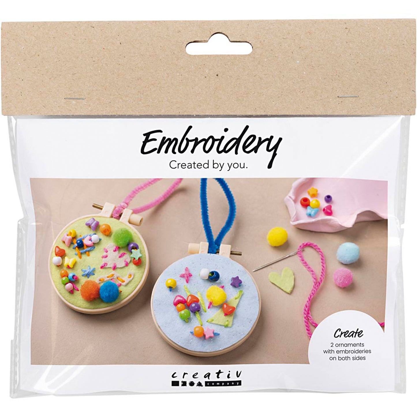 CREATIV COMPANY Embroidery Mini Craft Kit 18cm x 3.8cm x 17cm (7in x 1.49in x 6.69in) - Imagination