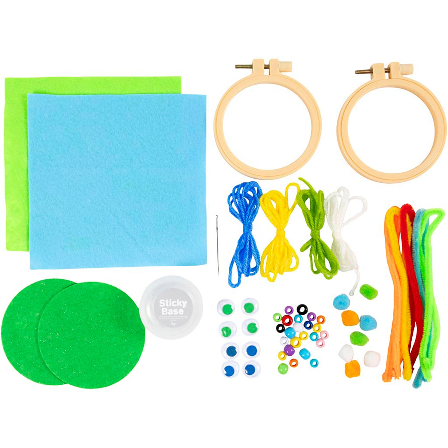 CREATIV COMPANY Embroidery Mini Craft Kit 18cm x 3.4cm x 17cm (7in x 1.33in x 6.69in) - Faces