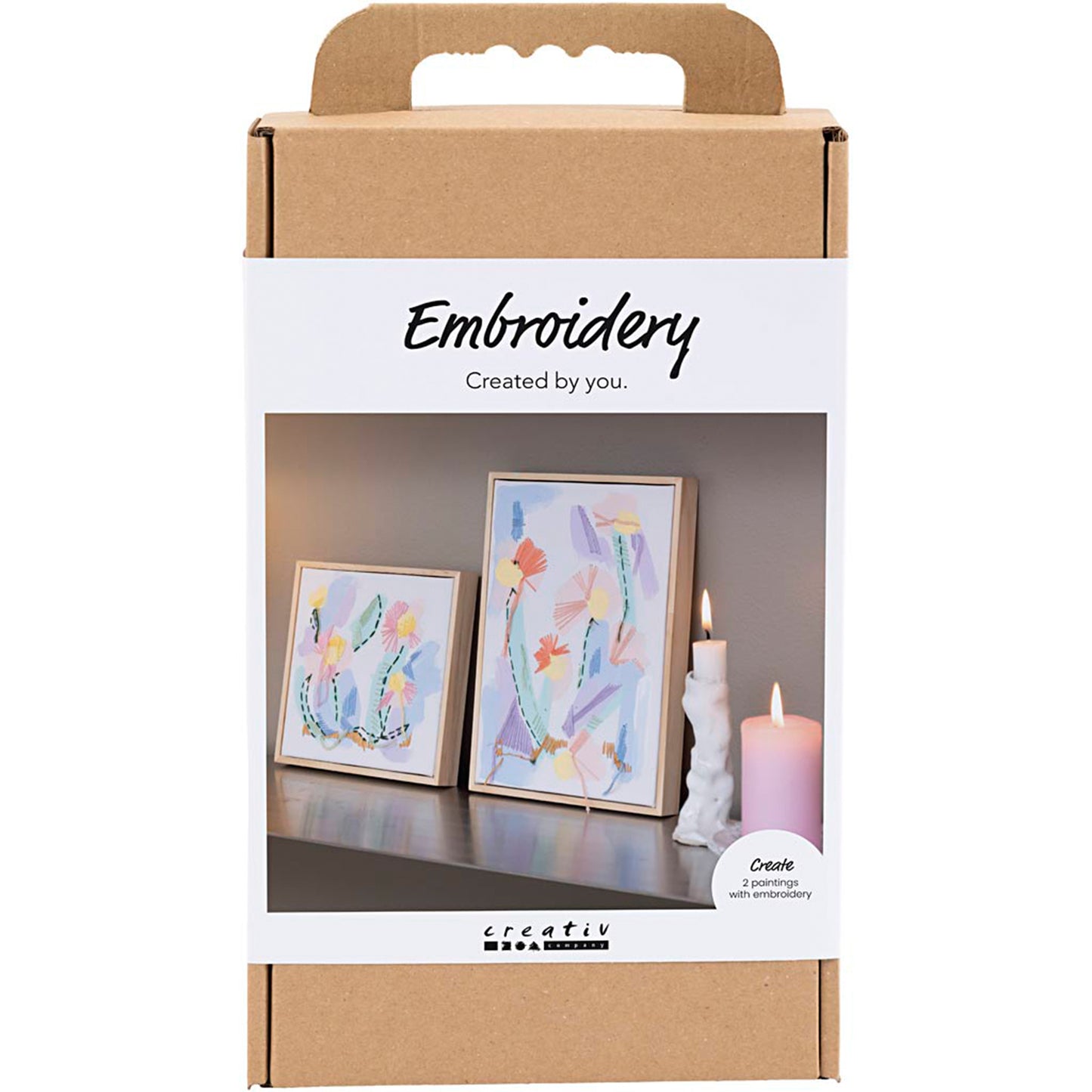 CREATIV COMPANY Embroidery Craft Kit 18.6cm x 5cm x 31.4cm (7.32in x 1.96in x 12.36in) - Pictures