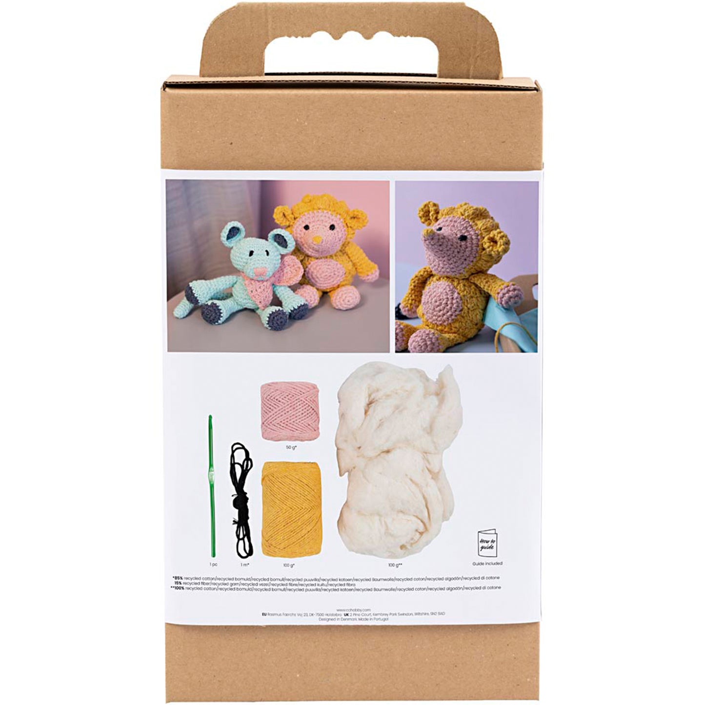 CREATIV COMPANY Amigurumi Craft Kit 18.6cm x 5cm x 31.4cm (7.32in x 1.96in x 12.36in) - Hedgehog