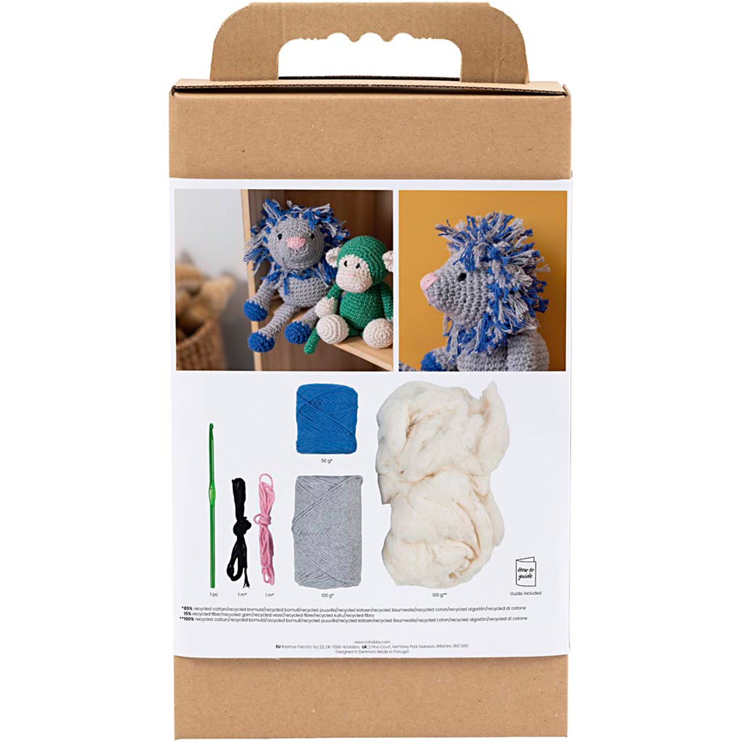 CREATIV COMPANY Amigurumi Craft Kit 18.6cm x 5cm x 31.4cm (7.32in x 1.96in x 12.36in) - Lion