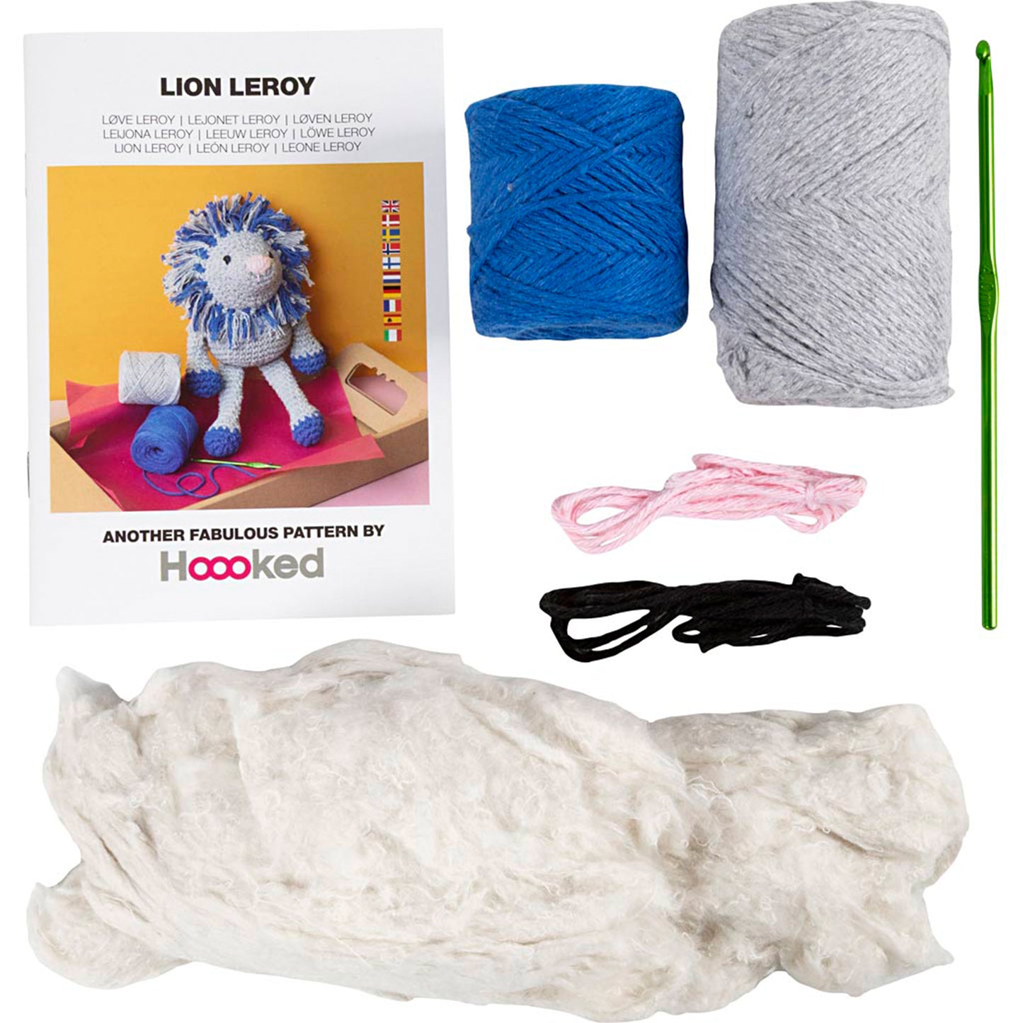 CREATIV COMPANY Amigurumi Craft Kit 18.6cm x 5cm x 31.4cm (7.32in x 1.96in x 12.36in) - Lion