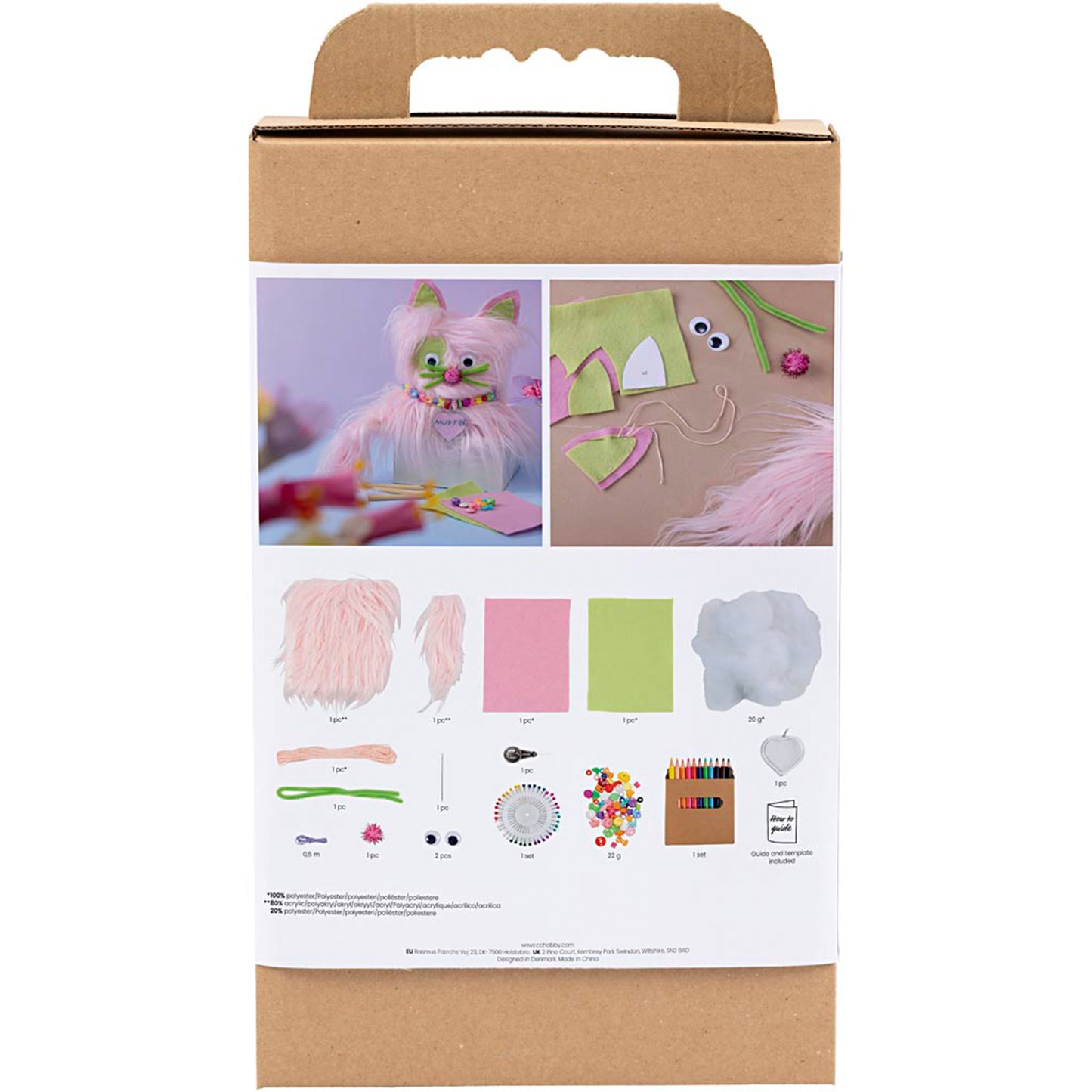 CREATIV COMPANY Sewing Starter Craft Kit 18.6cm x 5cm x 31.4cm (7.32in x 1.96in x 12.36in) - Cat