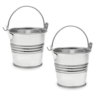 Bucket - Silver 2 1/2" - 2pc