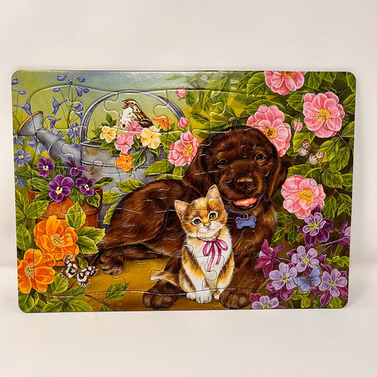 Cobble Hill Calico and Chocolate Tray Puzzle 35 pc