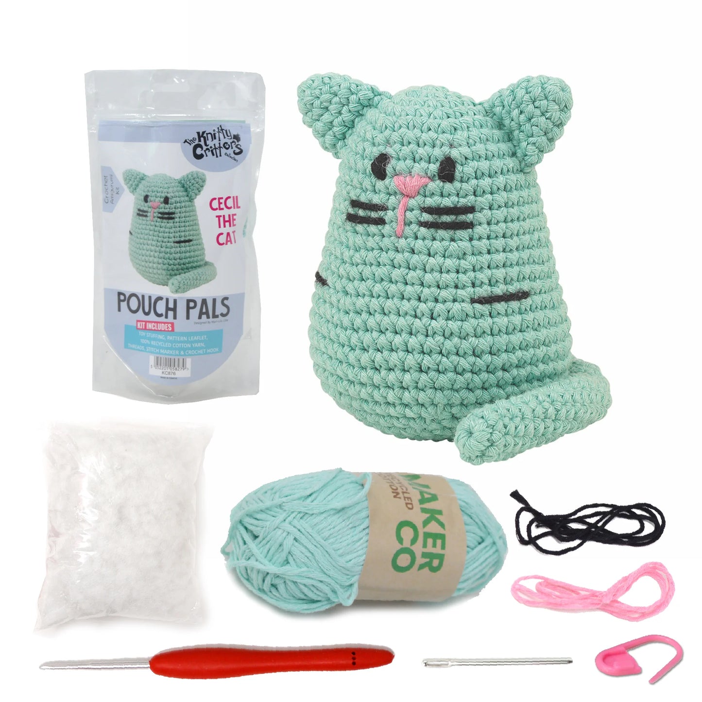 Knitty Critters - Pouch Pals II - Cecil The Cat