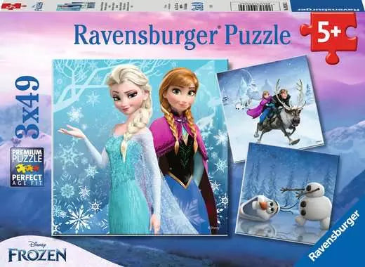 Jigsaw Puzzle Winter Adventures - 3 x 49 Pieces Puzzle