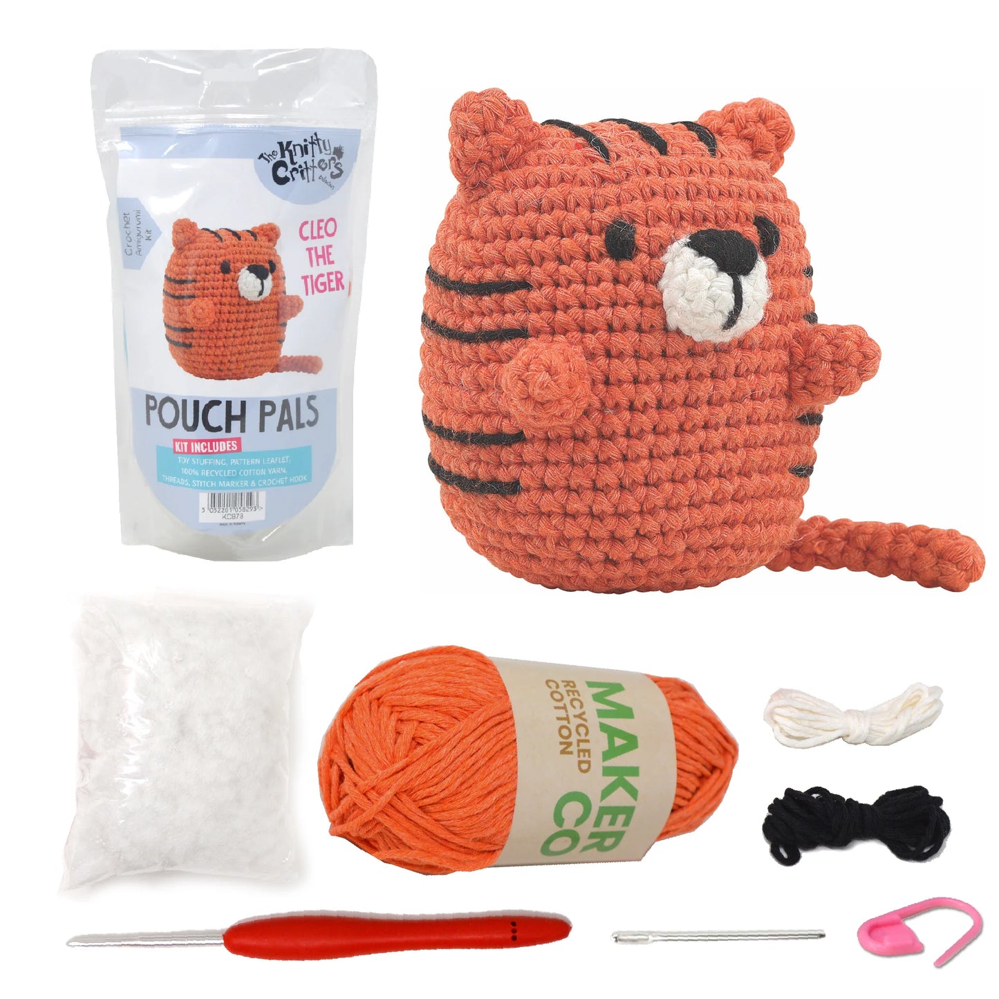 Knitty Critters - Pouch Pals II - Cleo The Tiger