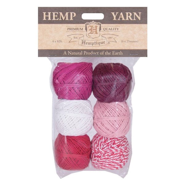 Hemp Yarn Bon Bons - Love - 6x25m