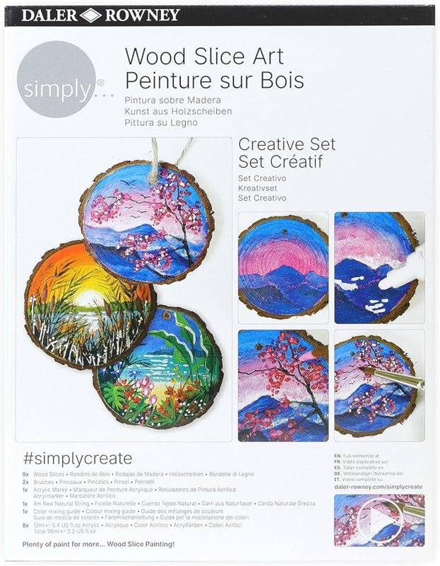 Simply Creative Set, Wood Slice Art