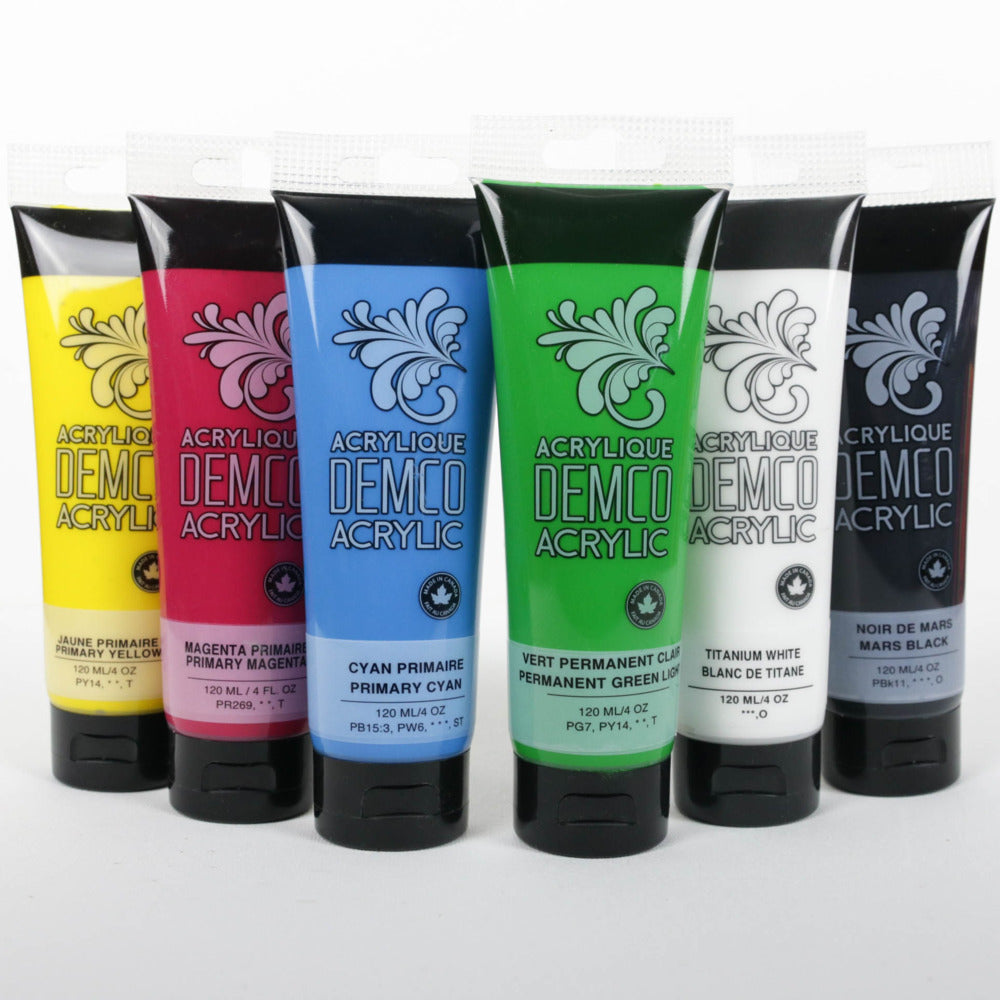 Acrylic Paint Set, Primary (6 x 120ml)