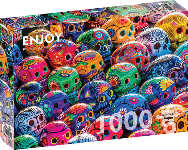 1000 Piece  AI Assistance Colorful Skulls