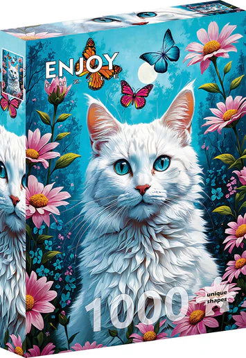 1000 Piece  AI Assistance White Cat