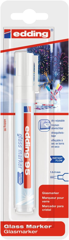 95 Glass Marker, White (Blisterpack)