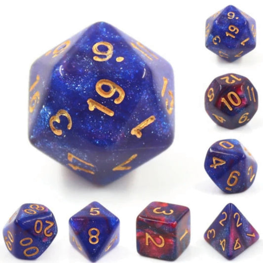 Rose Galaxy RPG Dice Set