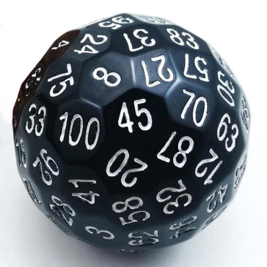 100 Sided Die - Black D100