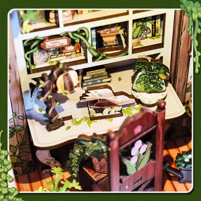 CUTEBEE DIY Book Nook Kit  Green Life Bookshop