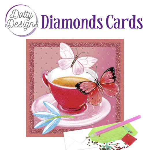 Dotty Designs Diamond Card Kit, Tea with Butterflies
