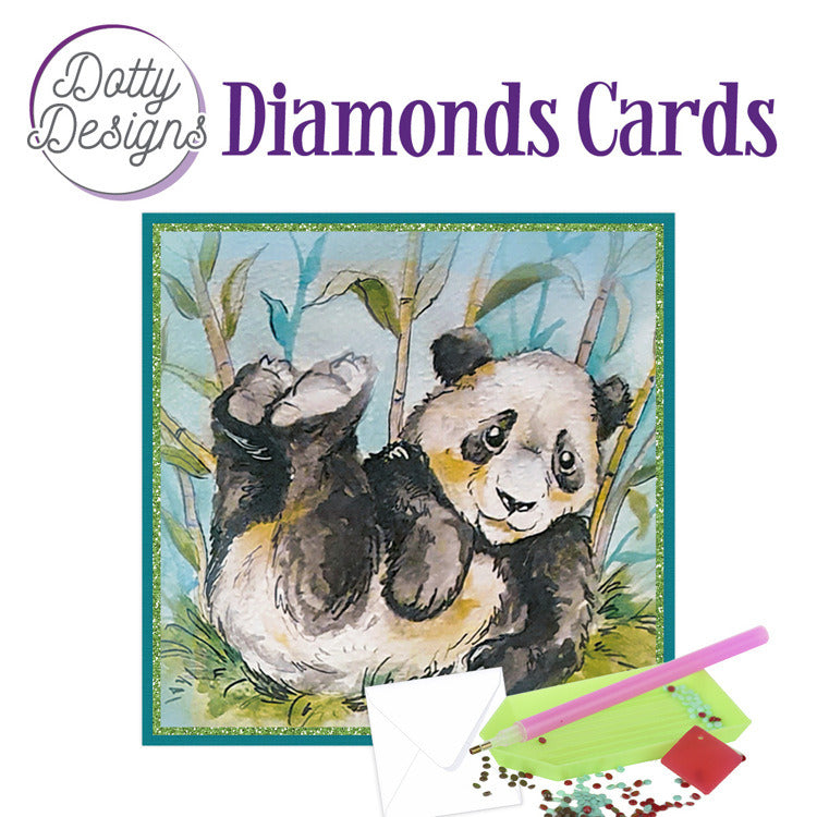 Dotty Designs Diamond Card Kit, Lazy Panda Bear
