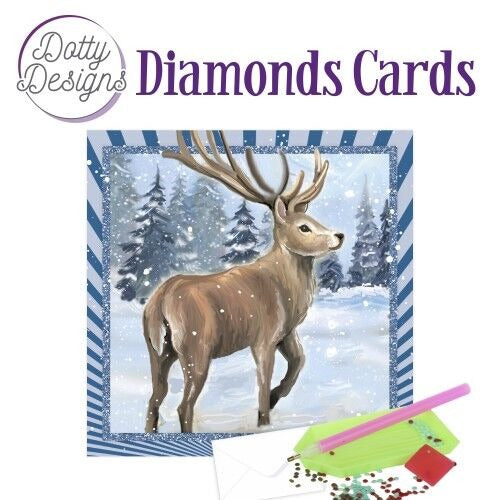 Dotty Designs Diamond Card Kit, Reindeer in the Snow