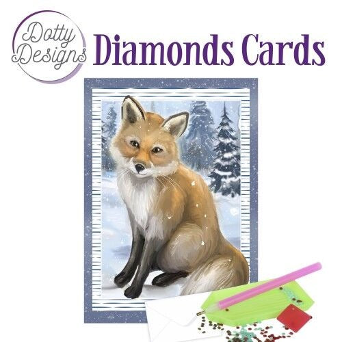 Dotty Designs Diamond Card Kit, Fox in the Snow