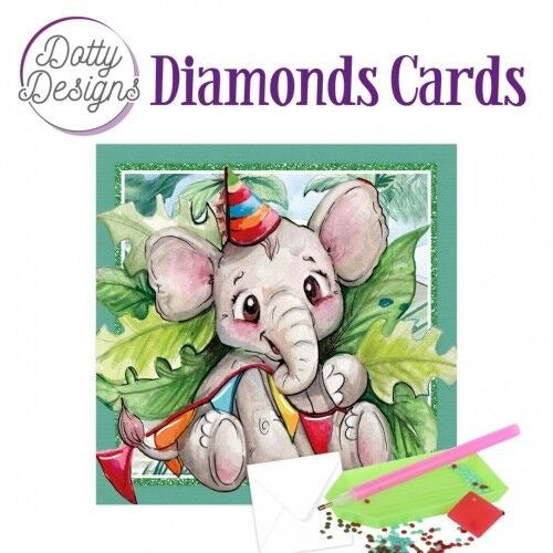 Dotty Designs Diamond Card Kit, Elephant Party