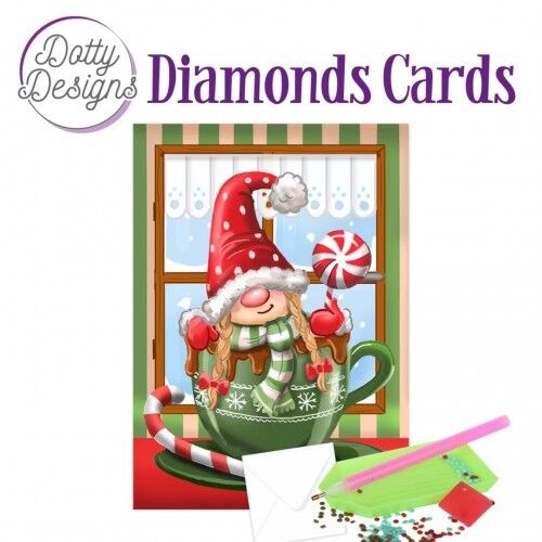 Dotty Designs Diamond Card Kit, Christmas Gnome 1