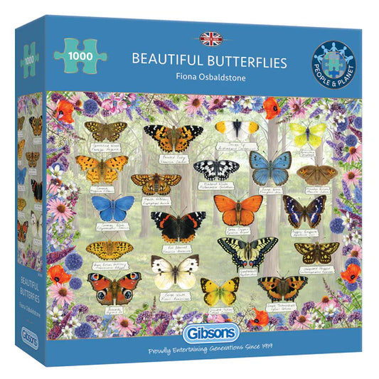 Beautiful Butterflies 1000 Piece Jigsaw Puzzle