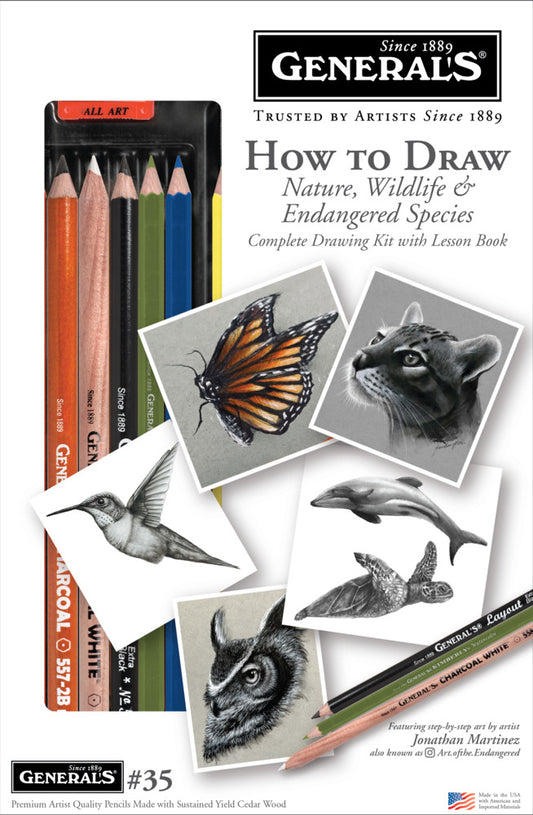 How to Draw Nature Wildlife & Endangered Species Kit