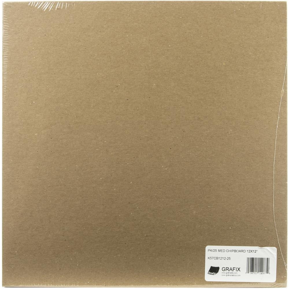 Chipboard, .057 Natural - 12" x 12" (25 Pack)