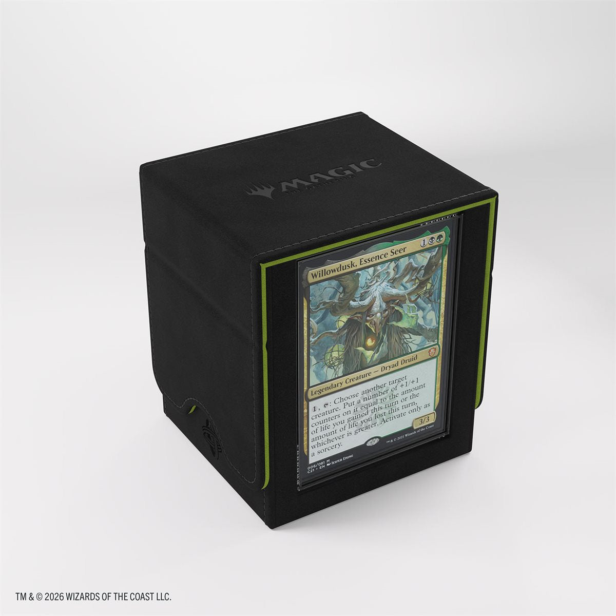Deck Box: Magic: The Gathering-Secrets of Strixhaven: Squire Plus XL (100ct): Black / Green