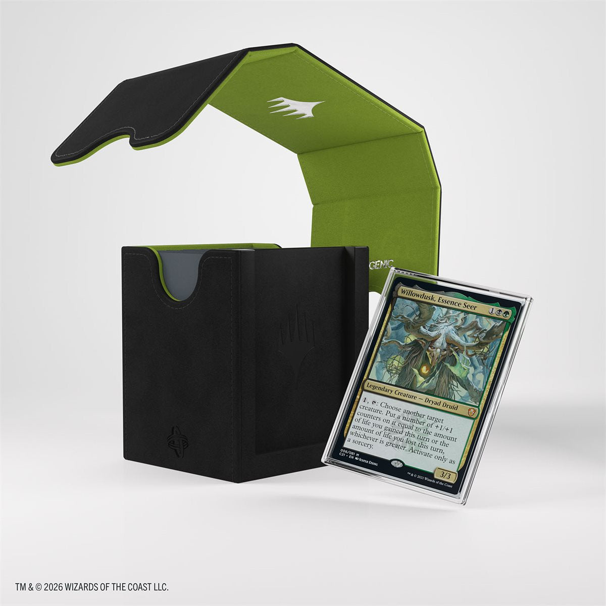 Deck Box: Magic: The Gathering-Secrets of Strixhaven: Squire Plus XL (100ct): Black / Green