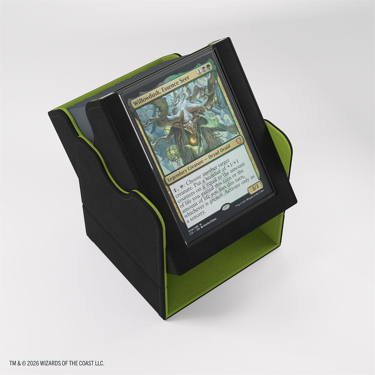 Deck Box: Magic: The Gathering-Secrets of Strixhaven: Squire Plus XL (100ct): Black / Green