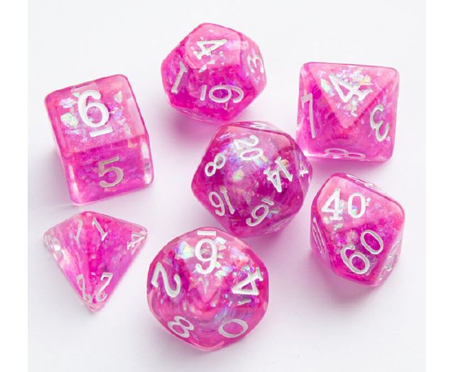 Candy-like Series: Rasberry: RPG Dice Set (7pcs)