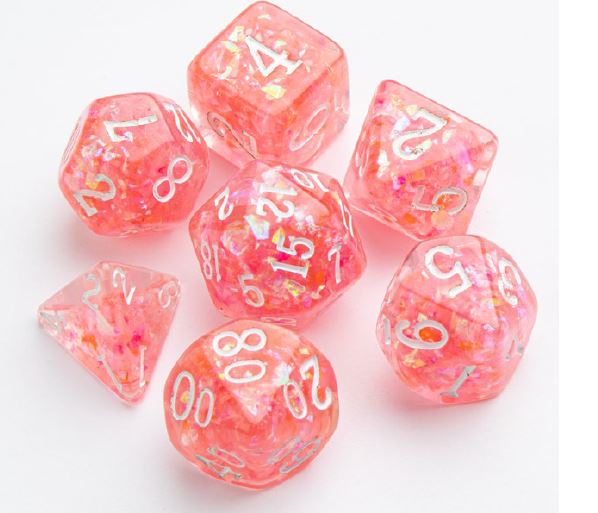 Candy-like Series: Peach: RPG Dice Set (7pcs)