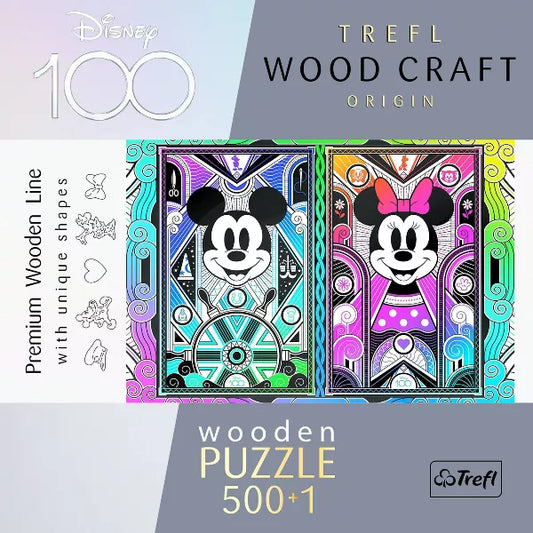 Puzzle: Woodcraft: Mickey and Minnie Mouse Special Edition 500-1pc