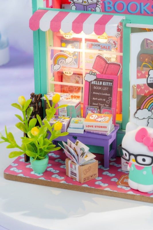 DIY Miniature Model Kit, Hello Kitty Bookstore