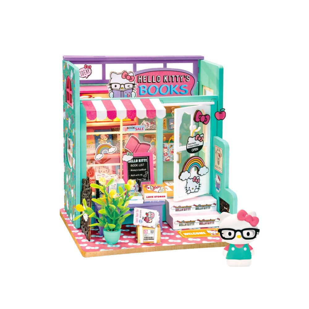 DIY Miniature Model Kit, Hello Kitty Bookstore