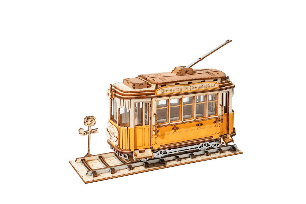 3D Modern Wooden Puzzle, Tramcar