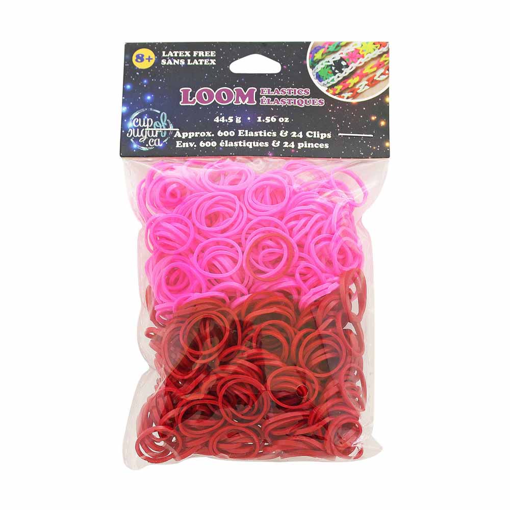 WONDER LOOM Loom Bands - Red/Pink - 600 pcs.