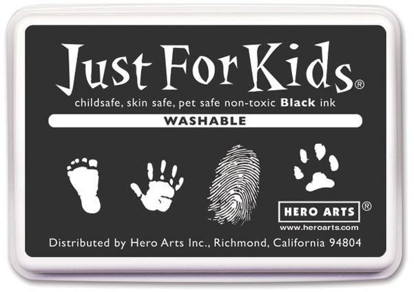 Just For Kids Washable Ink Pad, Black