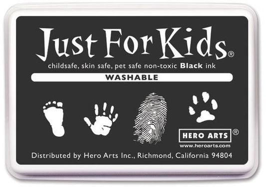 Just For Kids Washable Ink Pad, Black